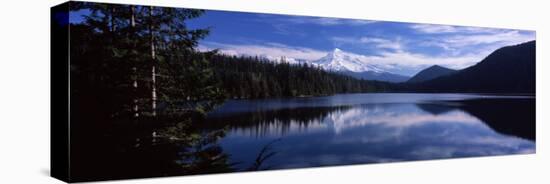 Reflection of Clouds in Water, Mt Hood, Lost Lake, Mt. Hood National Forest, Hood River County-null-Premier Image Canvas