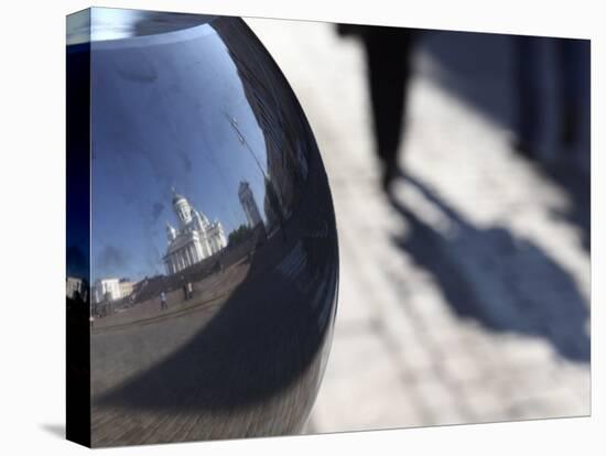 Reflection of Lutheran Cathedral, Senate Square, Helsinki, Finland, Scandinavia, Europe-Dallas & John Heaton-Premier Image Canvas