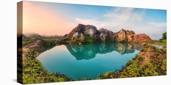 Reflection of Mountain from Green Lake-Chee Keong Lee-Premier Image Canvas