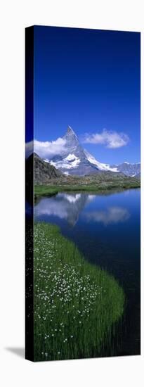 Reflection of Mountain in Water, Riffelsee, Matterhorn, Switzerland-null-Premier Image Canvas