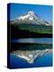 Reflection of mountain range in a lake, Mt Hood, Trillium Lake, Mt Hood National Forest, Oregon...-null-Premier Image Canvas