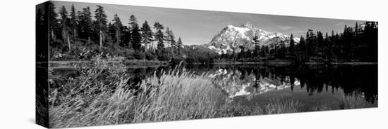 Reflection of Mountains in a Lake, Mt Shuksan, Picture Lake, North Cascades National Park-null-Premier Image Canvas