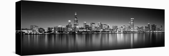 Reflection of skyscrapers in a lake, Lake Michigan, Digital Composite, Chicago, Cook County, Ill...-null-Premier Image Canvas