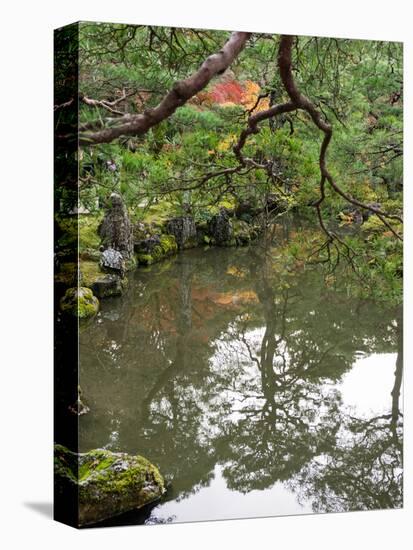 Reflection of Trees in Pond at Ginkaku-Ji Temple, Kyoti Prefecture, Japan-null-Premier Image Canvas