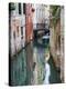 Reflections and Small Bridge of Canal of Venice, Italy-Terry Eggers-Premier Image Canvas