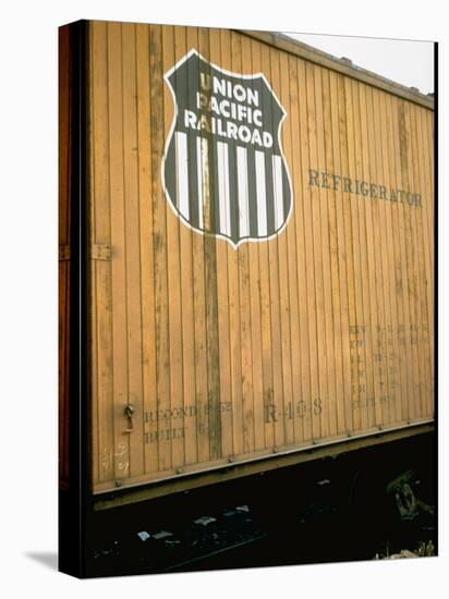 Refrigerator Box Car Showing the Logo of the Union Pacific Railroad-null-Premier Image Canvas