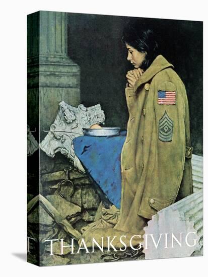 "Refugee Thanksgiving", November 27,1943-Norman Rockwell-Premier Image Canvas