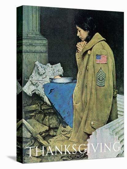 "Refugee Thanksgiving", November 27,1943-Norman Rockwell-Premier Image Canvas