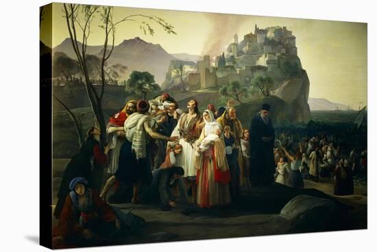 Refugees of Parga, 1826-1831-Francesco Hayez-Premier Image Canvas