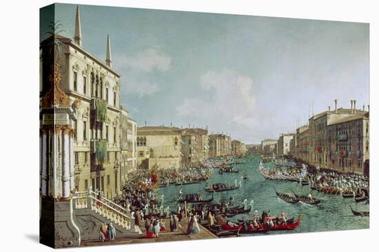 Regatta Auf Dem Canale Grande Vor Dem Palais Ca'Foscari-Canaletto-Premier Image Canvas