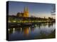 Regensburg in Bavaria, the Old Town. Dawn over the Old Town, Reflections in the River Danube-Martin Zwick-Premier Image Canvas