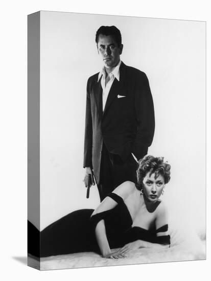 Reglement by Comptes THE BIG HEAT by FritzLang with Glenn Ford and Gloria Grahame, 1953 (b/w photo)-null-Stretched Canvas