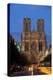 Reims Cathedral at dusk in Champagne France-Charles Bowman-Premier Image Canvas