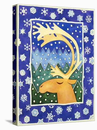 Reindeer and Snowflakes-Cathy Baxter-Premier Image Canvas