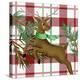 Reindeer Plaid-Kim Allen-Stretched Canvas