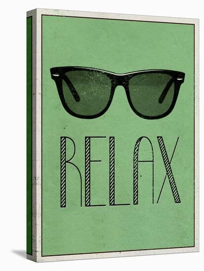 Relax Retro Sunglasses Art Poster Print-null-Stretched Canvas