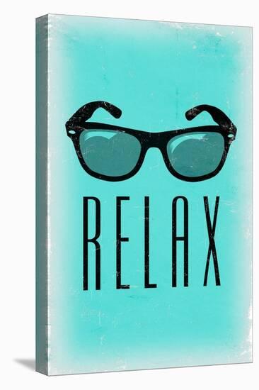 Relax - Sunglasses-Lantern Press-Stretched Canvas