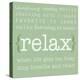 Relax-Anna Quach-Stretched Canvas