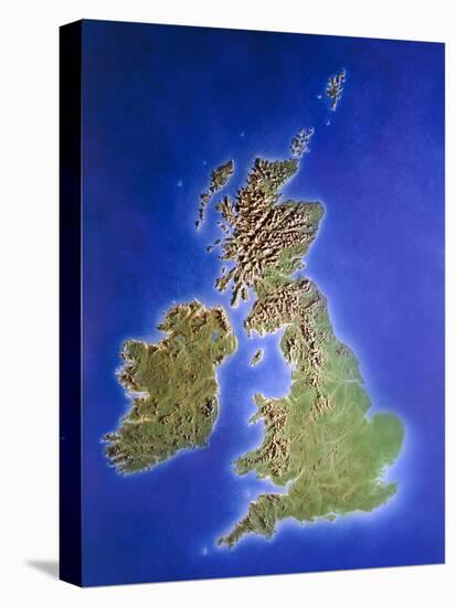 Relief Map of the United Kingdom And Eire-Julian Baum-Premier Image Canvas