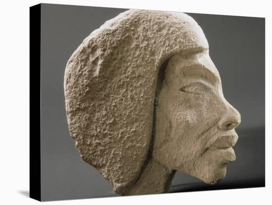 Relief ouline profile of a Nubian face, Ancient Egyptian-Werner Forman-Premier Image Canvas