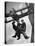 Relief Workers Hanging from Cable in Front of a Giant Beam During the Construction of Fort Peck Dam-Margaret Bourke-White-Premier Image Canvas