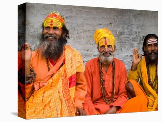 Religious Man at Pashupatinath Holy Hindu Place on Bagmati River, Kathmandu, Nepal-Bill Bachmann-Premier Image Canvas