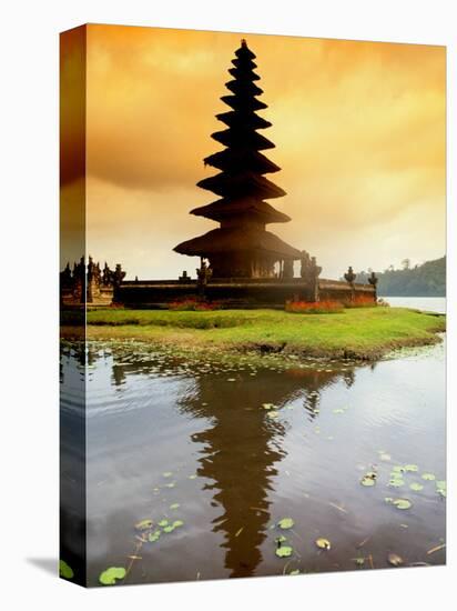 Religious Ulur Danu Temple in Lake Bratan, Bali, Indonesia-Bill Bachmann-Premier Image Canvas