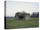 Remains of a bunker on a meadow at the edge of a wood next to a field-Axel Killian-Premier Image Canvas