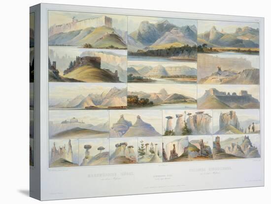 Remarkable Hills on the Upper Missouri-Karl Bodmer-Premier Image Canvas