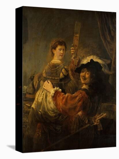 Rembrandt and Saskia in the Parable of the Prodigal Son, C. 1635-Rembrandt van Rijn-Premier Image Canvas