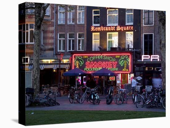 Rembrandtplein at Dusk, Amsterdam, Holland, Europe-Frank Fell-Premier Image Canvas