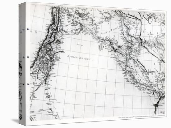 Rennell's Map of the Syrian Desert, Dated 1809, Published 1831-null-Premier Image Canvas