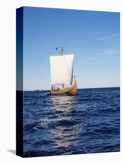 Replica of the Viking Oseberg Ship, Haholmen, West Norway, Norway, Scandinavia-David Lomax-Premier Image Canvas