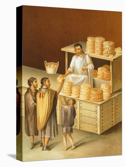 Reproduction of a Fresco Depicting a Baker, from the Houses and Monuments of Pompeii-Fausto and Felice Niccolini-Premier Image Canvas