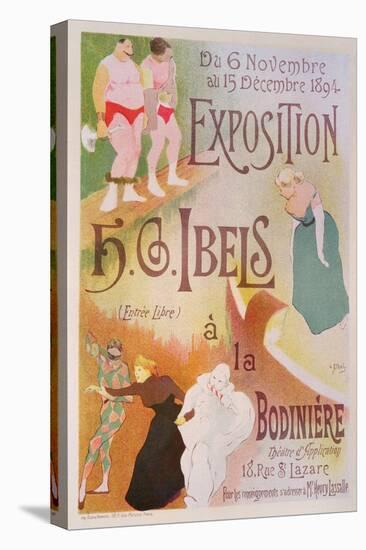 Reproduction of a Poster Advertising an Exhibition by H. G. Ibels, at the Bodiniere, Rue St Lazare,-Henri-Gabriel Ibels-Premier Image Canvas