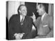 Republican Senator William Knowland with Democratic Sen. Lyndon Johnson-null-Stretched Canvas