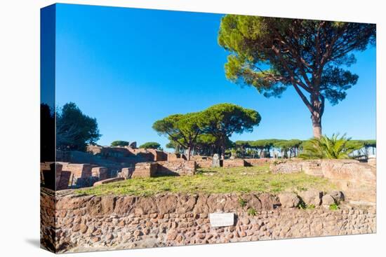 Republican temple, Ostia Antica archaeological site, Ostia, Rome province, Latium (Lazio), Italy-Nico Tondini-Premier Image Canvas