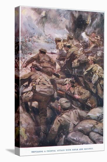 Repulsing a Frontal Attack with Rifle and Bayonet-Cyrus Cuneo-Premier Image Canvas