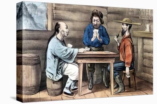 Resentment of Chinese in Gold Mining Areas of United States, 1875-Currier & Ives-Premier Image Canvas