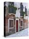 Residential Side Street Decorated with Flowers, Venice, Italy-Dennis Flaherty-Premier Image Canvas