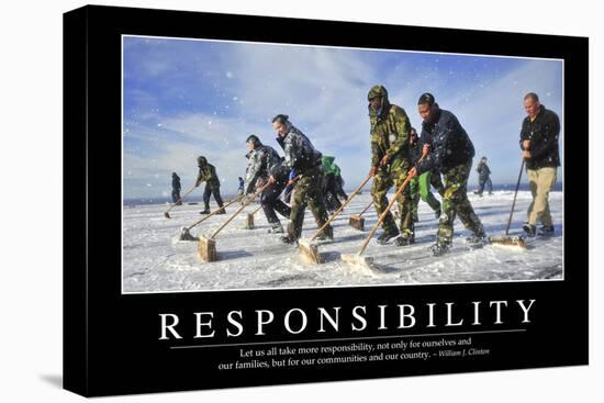 Responsibility: Inspirational Quote and Motivational Poster-null-Premier Image Canvas