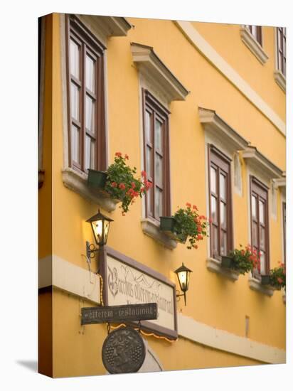 Restarant in Old Medieval Town, Western Transdanubia, Hungary-Walter Bibikow-Premier Image Canvas