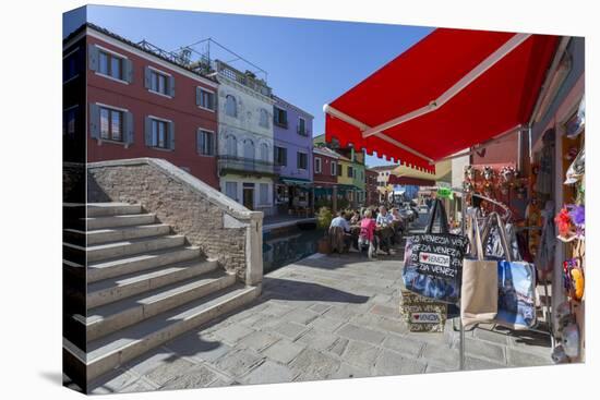 Restaurant and souvenir bags, Burano, Veneto, Italy, Europe-Frank Fell-Premier Image Canvas