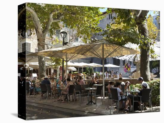 Restaurant in Placa De La Constitucio, Soller, Mallorca (Majorca), Balearic Islands, Spain, Mediter-Stuart Black-Premier Image Canvas