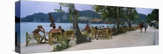 Restaurant on the Beach, Ko Phi Phi Don, Phi Phi Islands, Thailand-null-Stretched Canvas