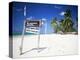 Restaurant Sign on Beach at Jambiani, Island of Zanzibar, Tanzania, East Africa, Africa-Lee Frost-Premier Image Canvas