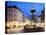 Restaurants and Fountain at Dusk, Armagertorv, Copenhagen, Denmark, Scandinavia, Europe-Frank Fell-Premier Image Canvas