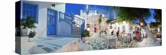 Restaurants in the Old Town, Mykonos (Hora), Cyclades Islands, Greece, Europe-Gavin Hellier-Premier Image Canvas