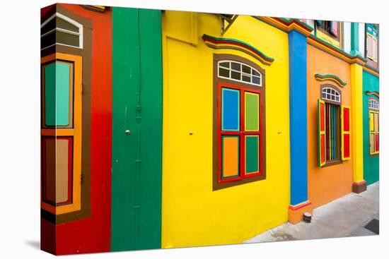 Restored Building in Little India, Singapore-null-Stretched Canvas