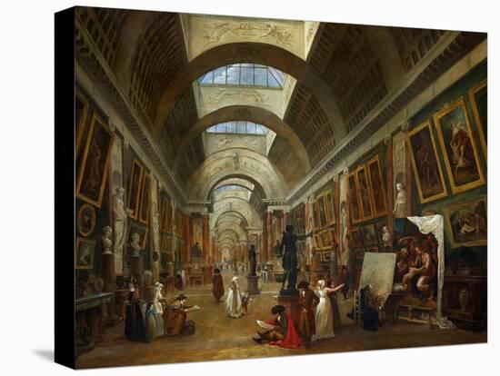 Restoring the Grande Galerie of the Louvre, 1796, on the Right, Robert Painting-Hubert Robert-Premier Image Canvas